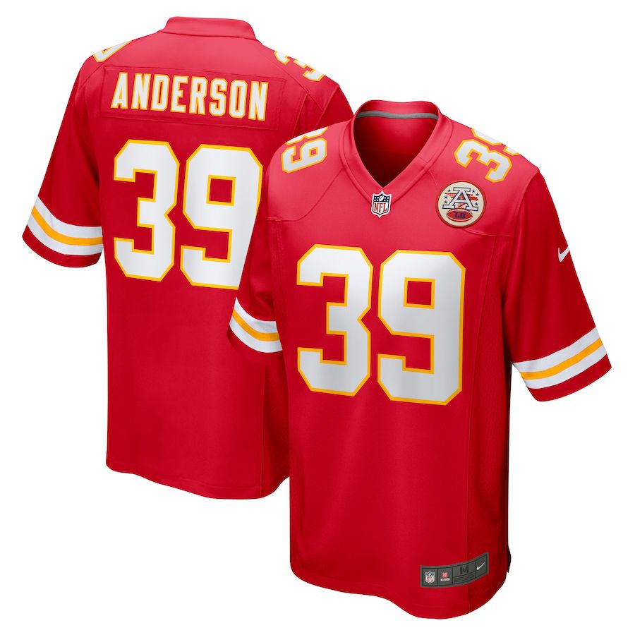 Men Kansas City Chiefs #39 Zayne Anderson Nike Red Player Game NFL Jersey